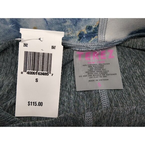 Terez High Waisted Ankle Leggings size Small Compression Yoga Marble Swirl NEW - Picture 2 of 5